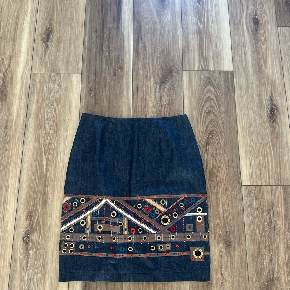 Worth womens Pencil Skirt with Colorful Geometric Design size 2